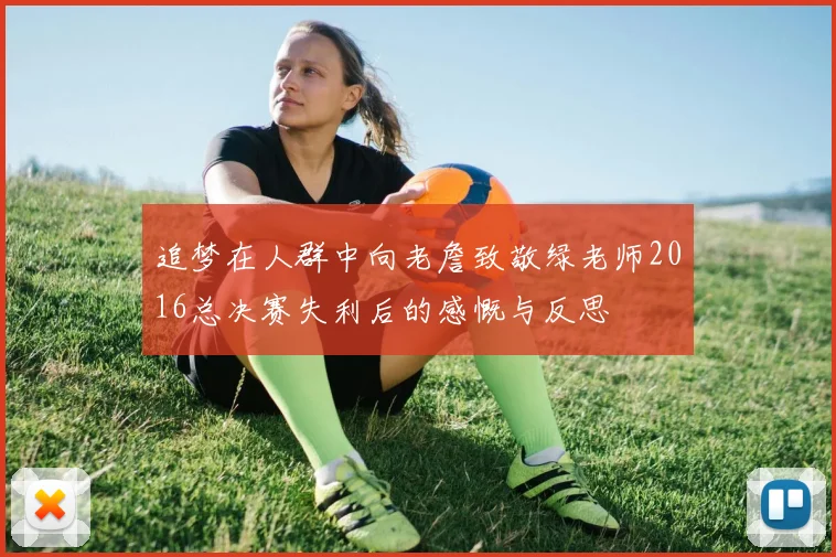 追梦在人群中向老詹致敬绿老师2016总决赛失利后的感慨与反思